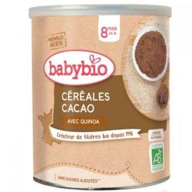 BABYBIO CEREALES CACAO AVEC QUINOA 220G 8 MOIS ET +