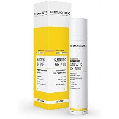DERMACEUTIC SUN CEUTIC 50+CREME SOLAIRE TEINTEE AGE DEFENSE UNIVERSAL SHADE 50ML