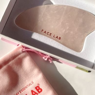 FACELAB GUA SHA FORME COEUR XL QUARTZ ROSE