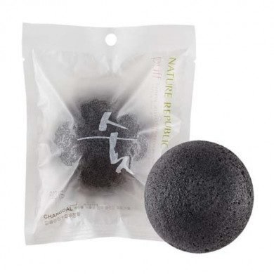 NATURE Beauty Tool Natural Jelly Cleansing Puff-Charcoal