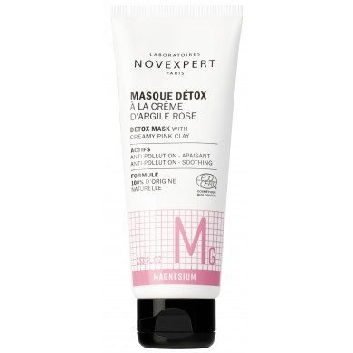 NOVEXPERT LA GAMME MAGNÉSIUM LE MASQUE DETOX A LA CREME D'ARGILE ROSE 75ML